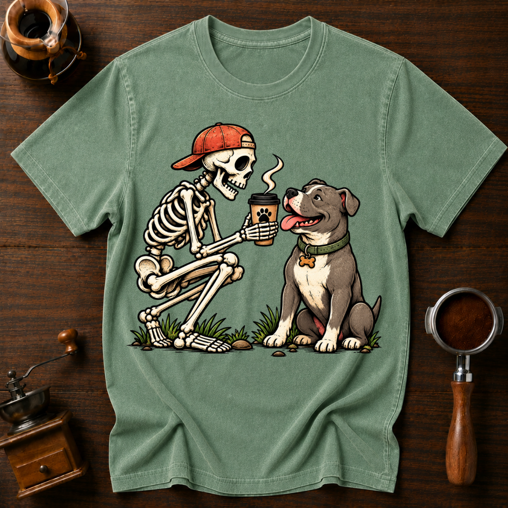Coffee With My Pittie Dyed T-shirt