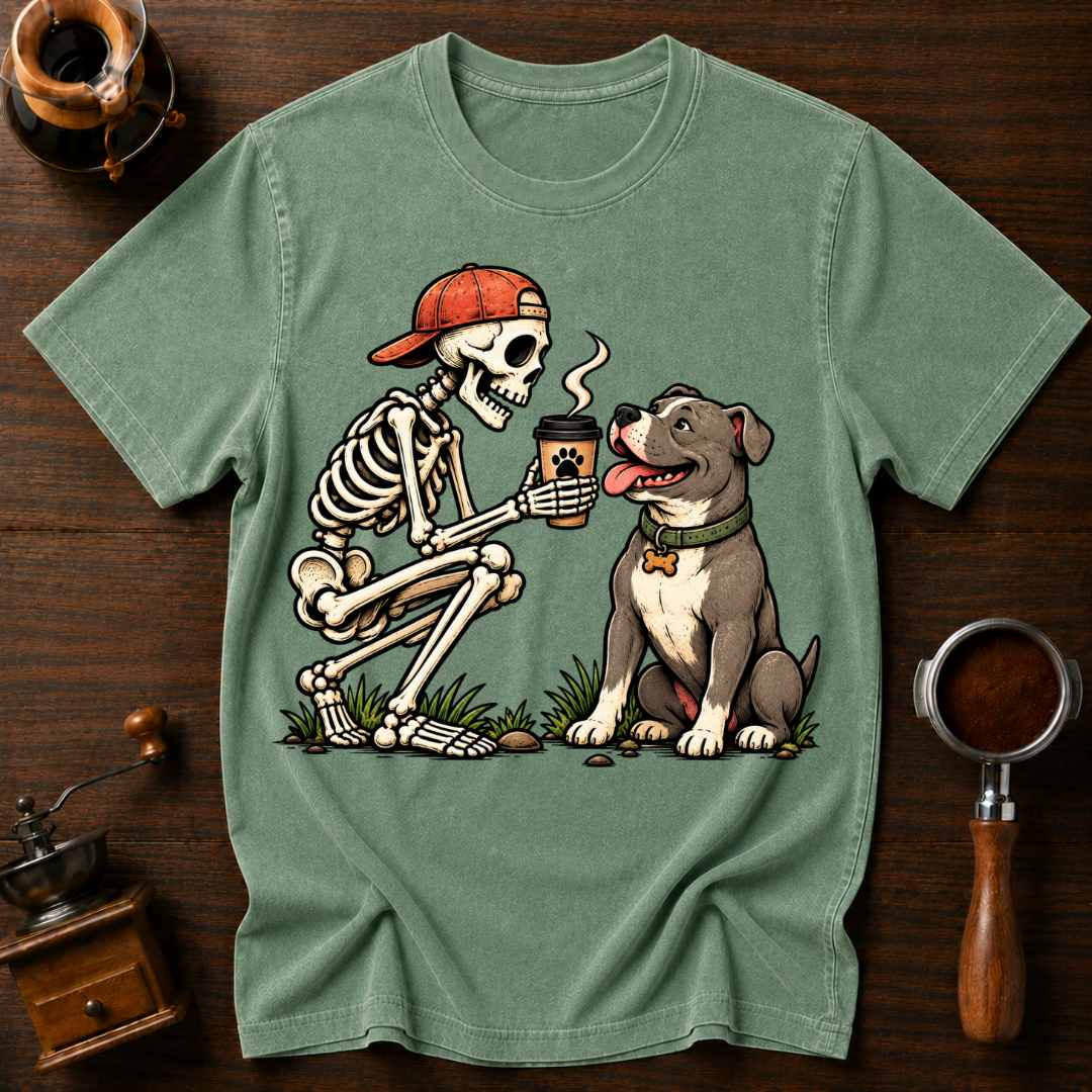 Coffee With My Pittie Dyed T-shirt