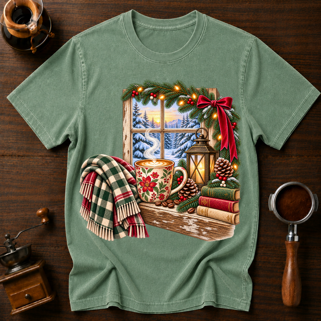 Coffee On Christmas Morning Dyed T-shirt