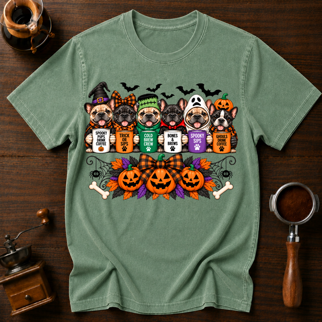 Frenchie Halloween Dyed T-shirt
