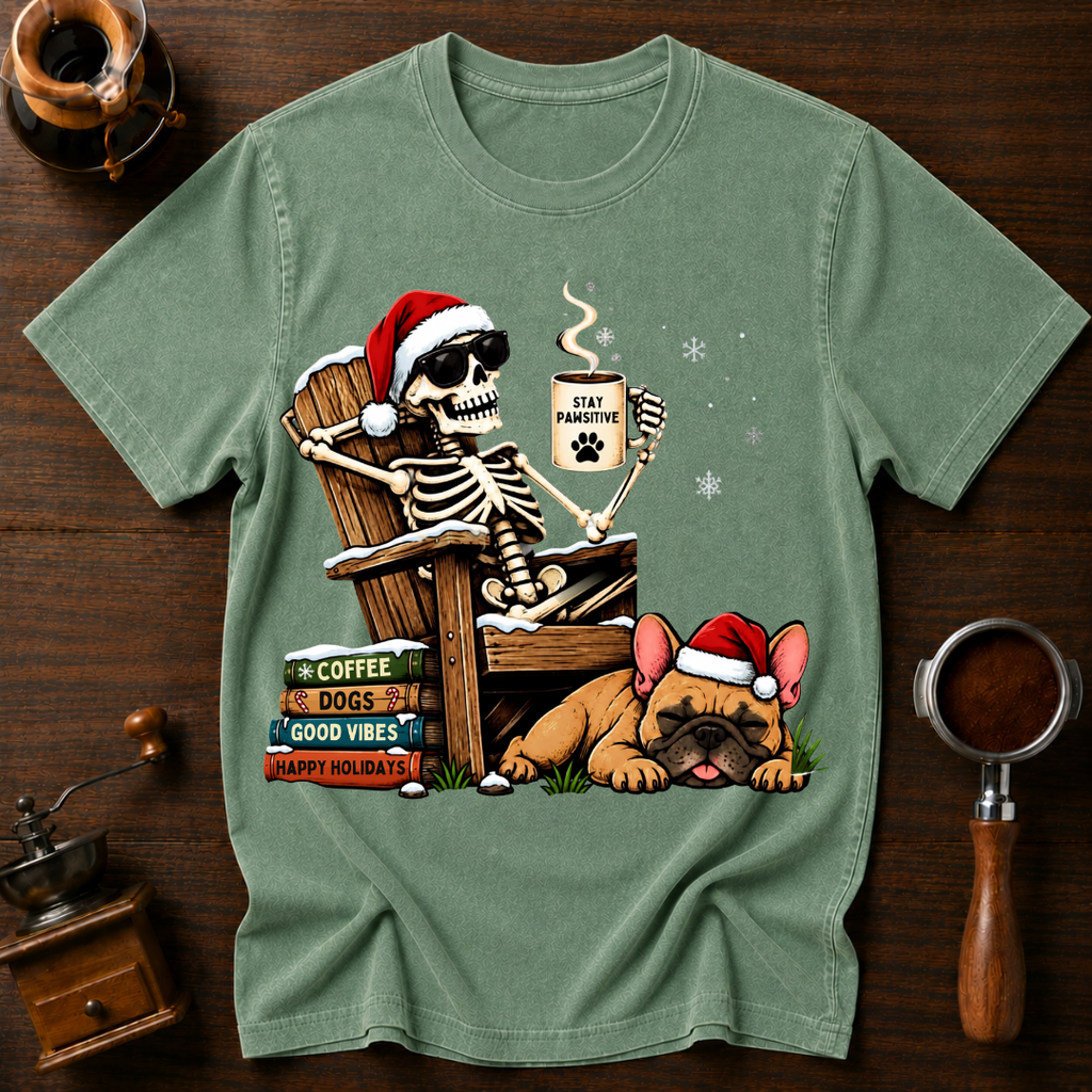 Christmas Coffee With My Bestie Dyed T-shirt