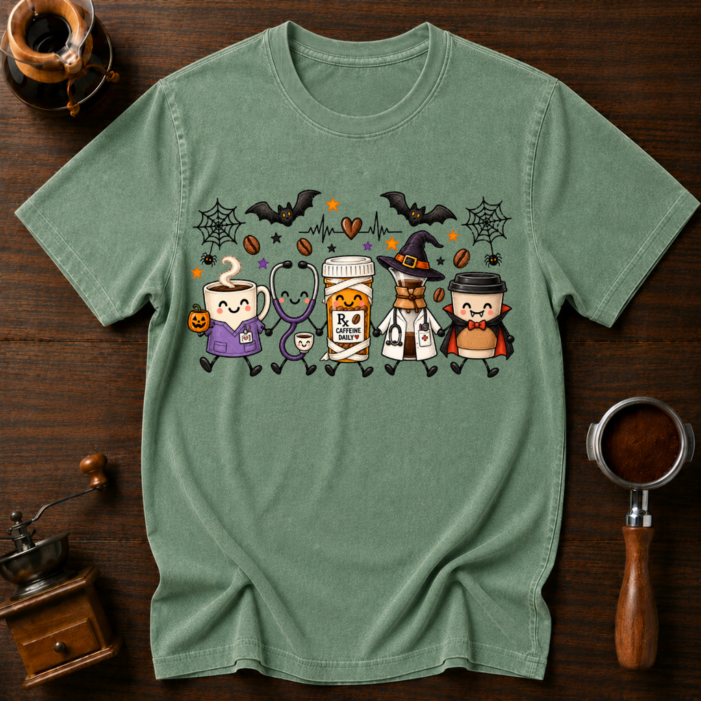 Coffee Is My Prescription Dyed T-shirt