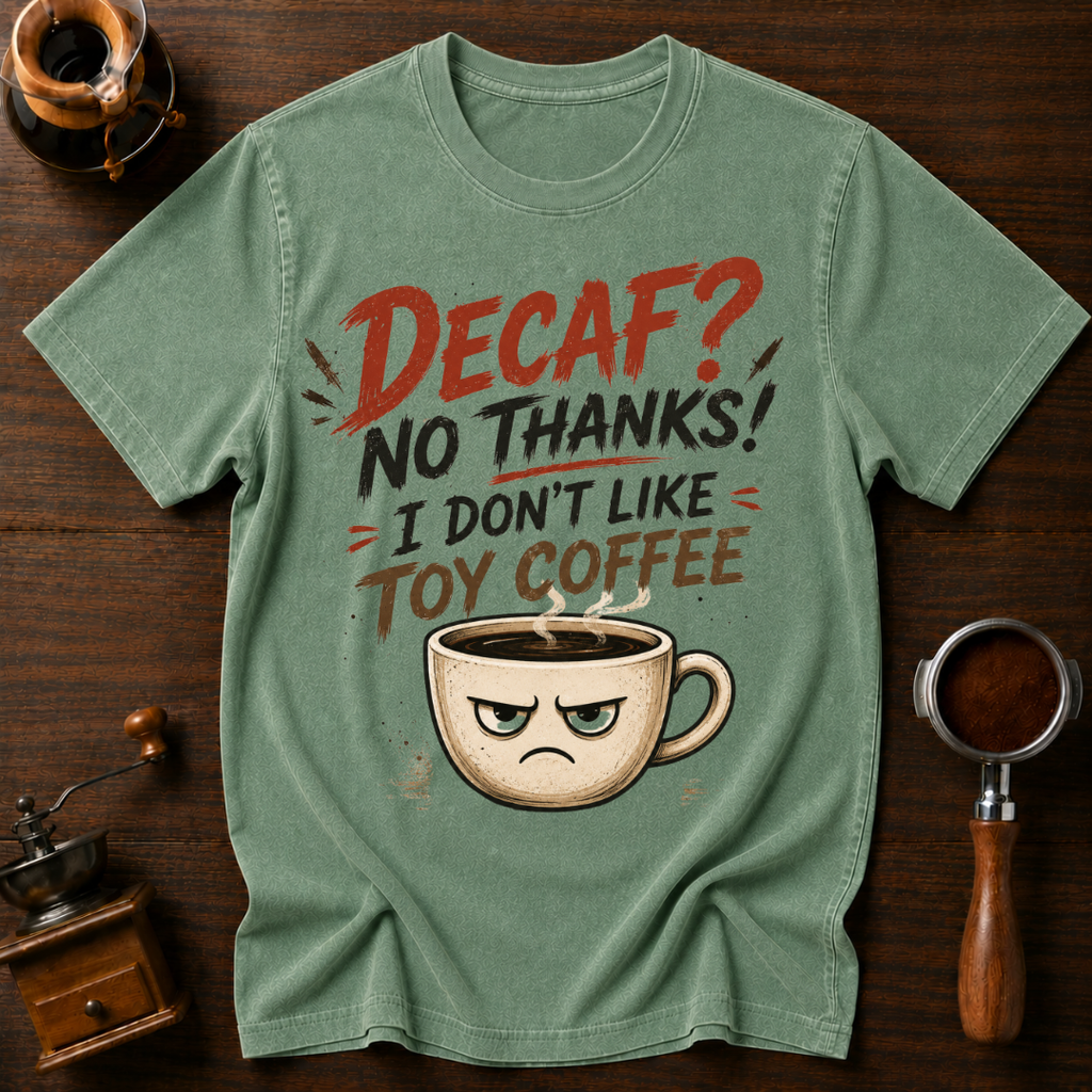 Decaf? No Thanks! Dyed T-shirt