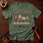 Caught Brewing Shirt, Funny Coffee Mugshot Tee, Police Lineup Shirt, Sarcastic Coffee Lover Gift, Barista Gift, Garment Dyed T-Shirt