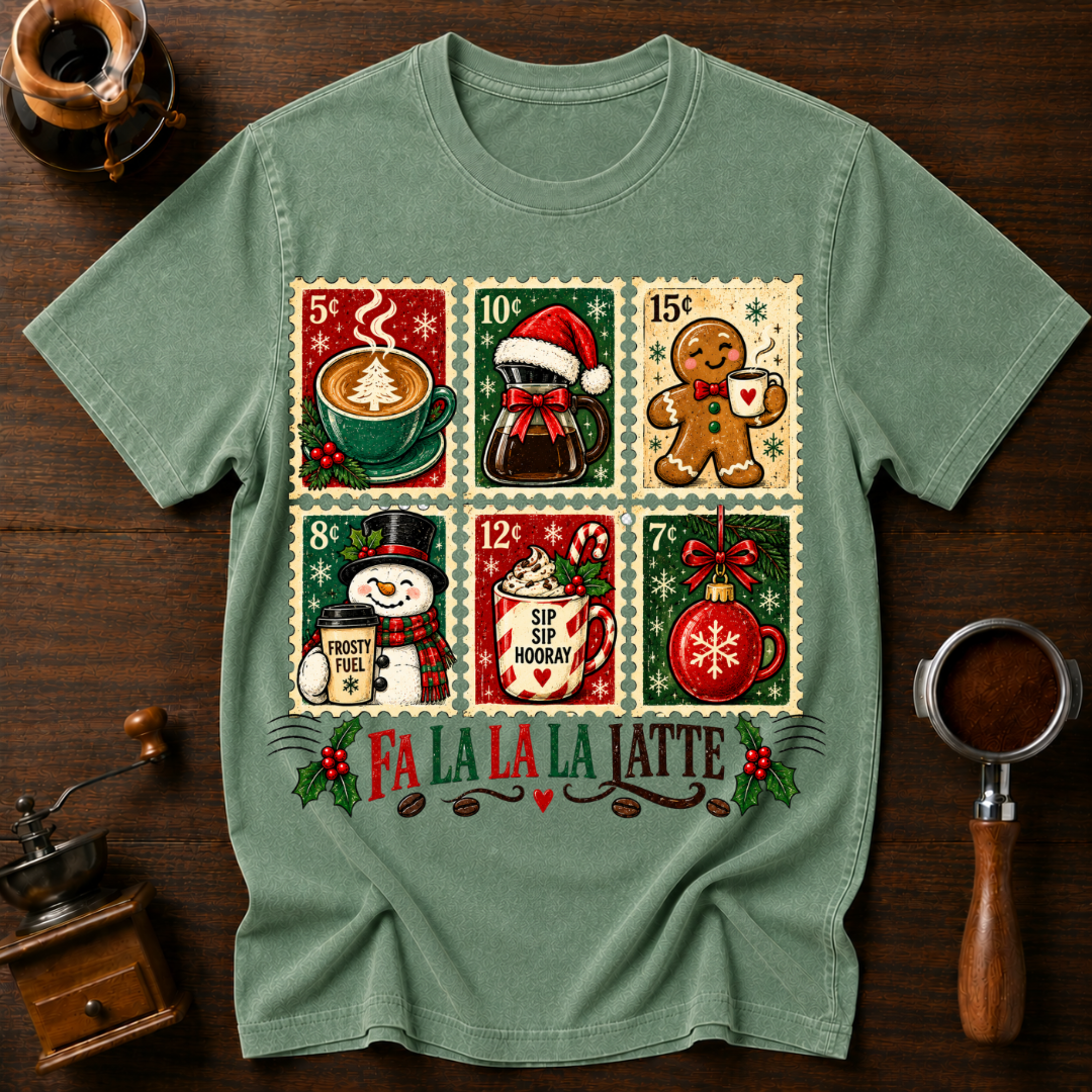 Fa La La La Latte Dyed T-shirt