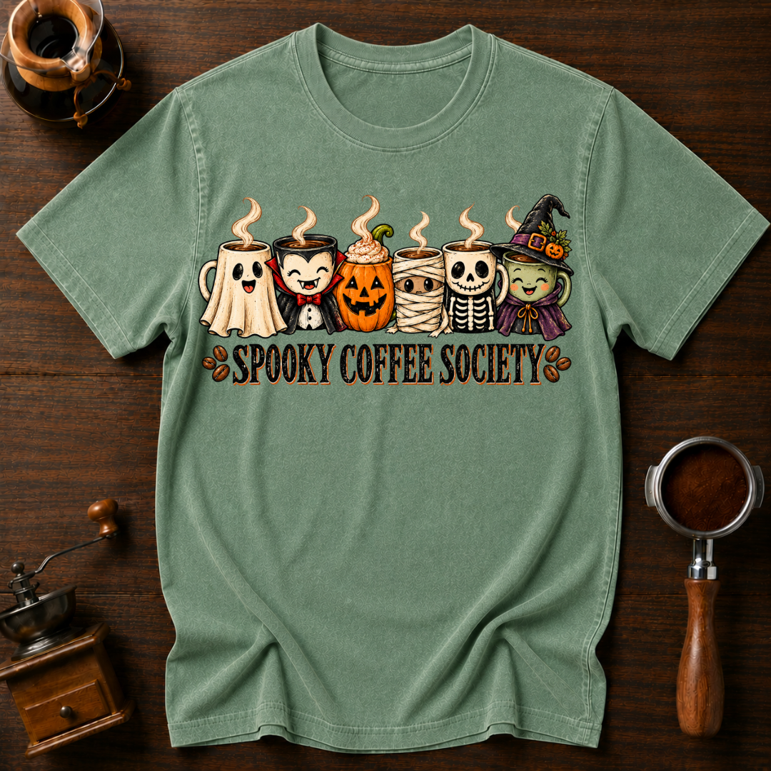 Spooky Coffee Society Dyed T-shirt