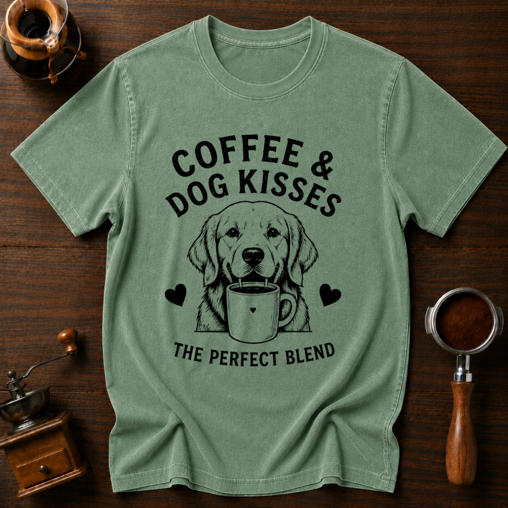 Coffee & Dog Kisses Dyed T-shirt