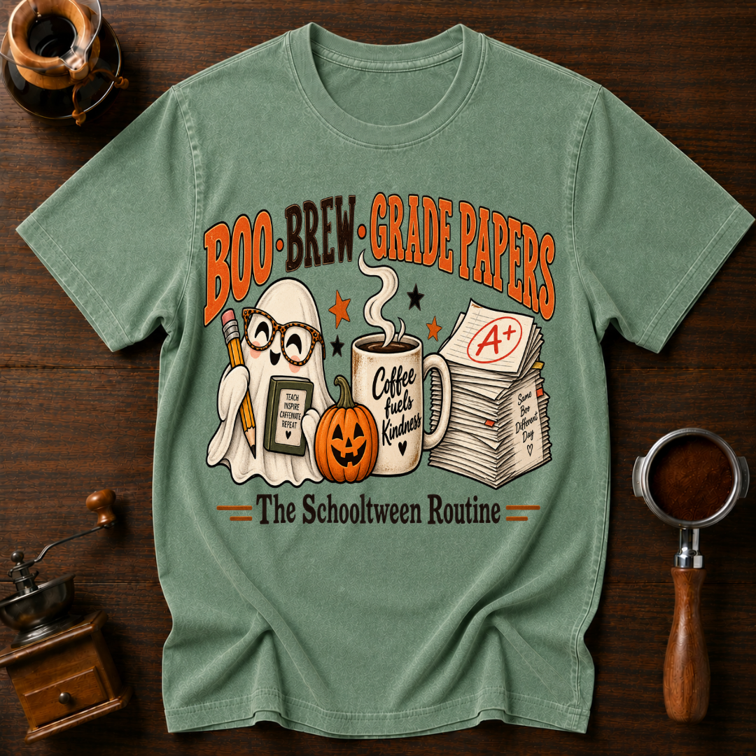 Boo Brew Grade Papers Dyed T-shirt