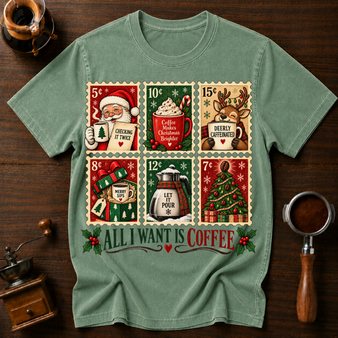 All I Want Is Coffee Dyed T-shirt