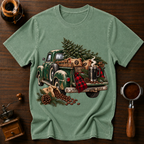 Deck The Tree With Coffee Dyed T-shirt