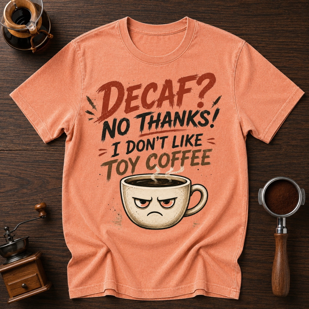 Decaf? No Thanks! Dyed T-shirt
