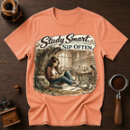 Study Smart Sip Often Dyed T-shirt