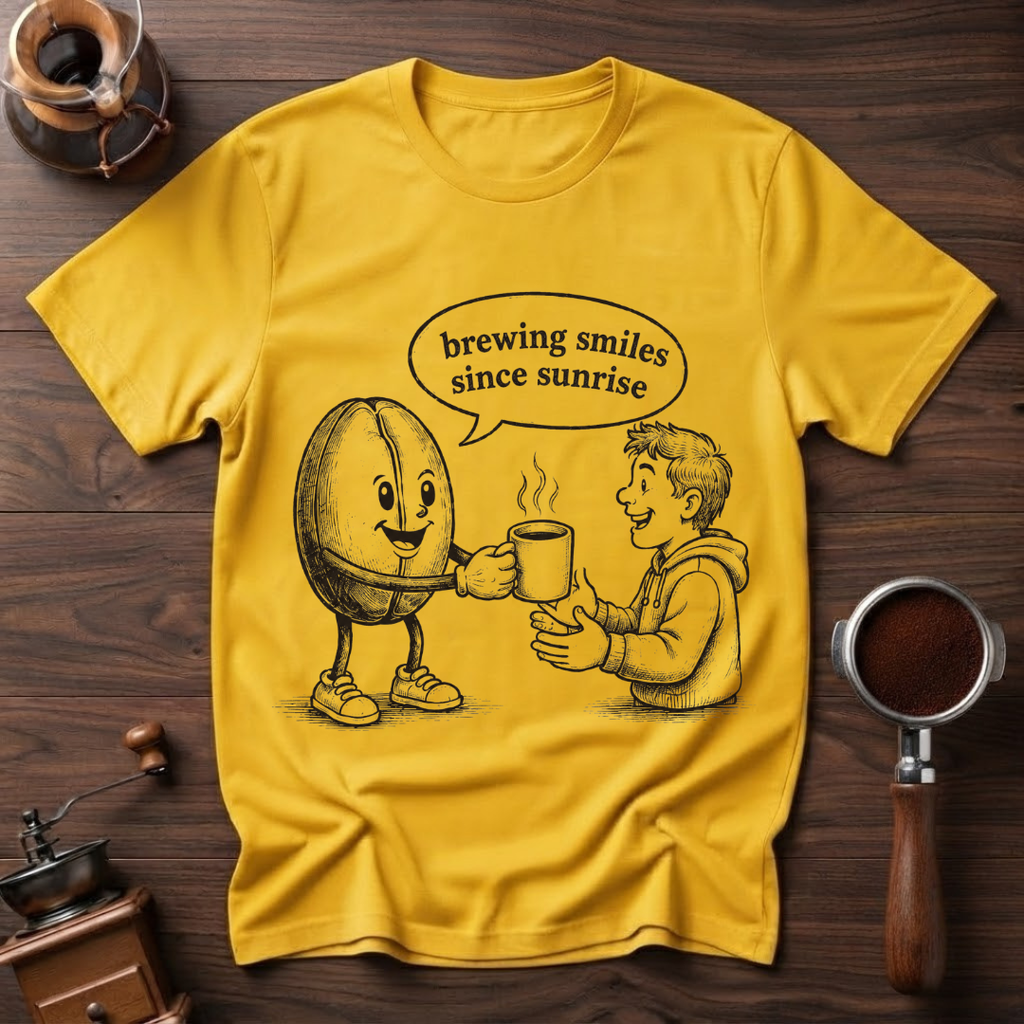 Brewing Smiles Since Sunrise Dyed T-Shirt
