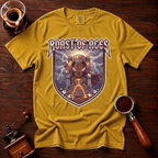 Roast of Ages Shirt, Funny Heavy Metal Coffee Tee, 80s Metal Band Parody Shirt, Rocker Coffee Lover Gift, Vintage Garment Dyed T-Shirt
