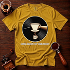 Dark Roast of the Moon Shirt, Pour Over Coffee Tee, 70s Classic Rock Coffee Shirt, Vinyl Record Coffee Lover Gift, Garment Dyed T-Shirt