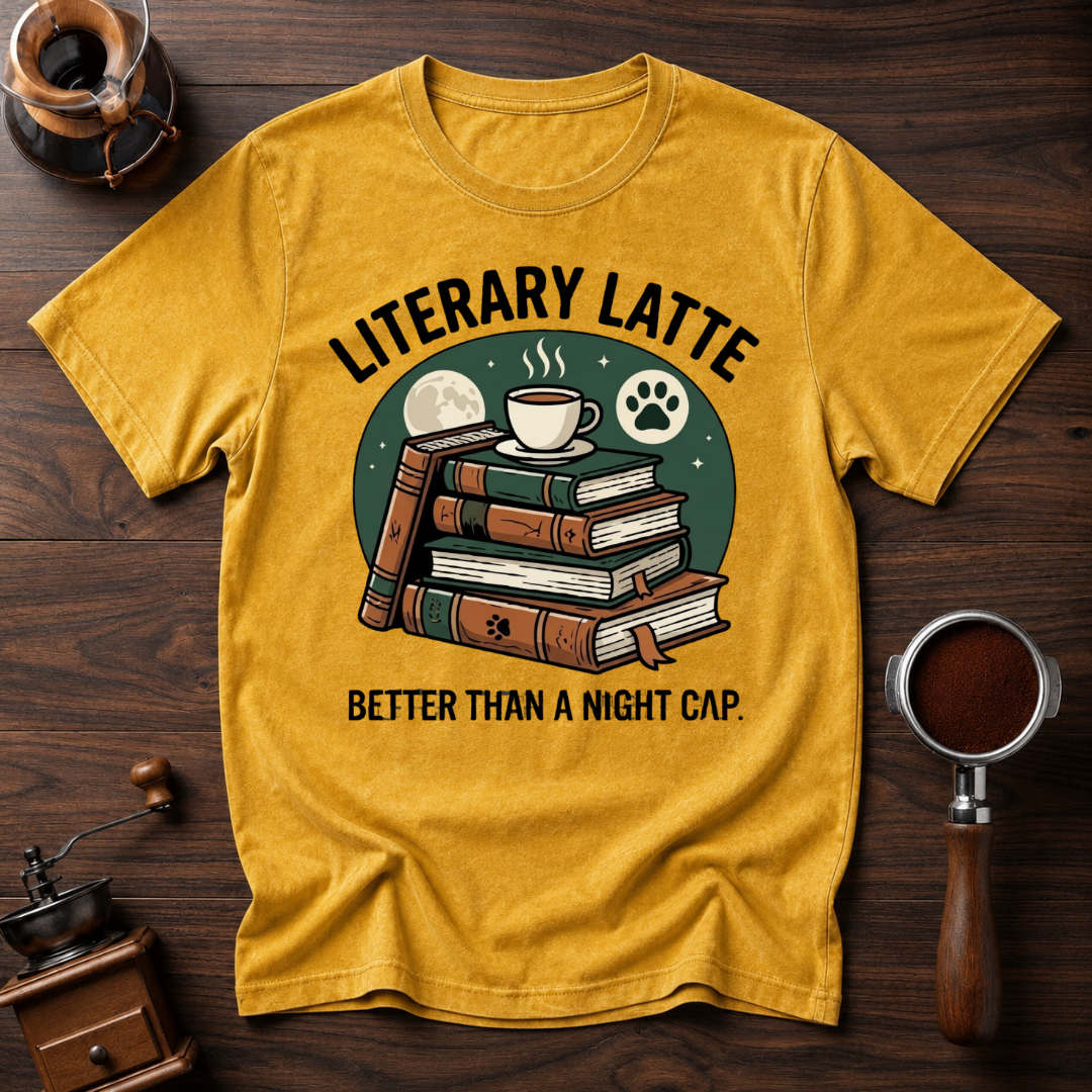 Litterary Latte Dyed T-shirt