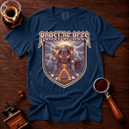 Roast of Ages Shirt, Funny Heavy Metal Coffee Tee, 80s Metal Band Parody Shirt, Rocker Coffee Lover Gift, Vintage Garment Dyed T-Shirt