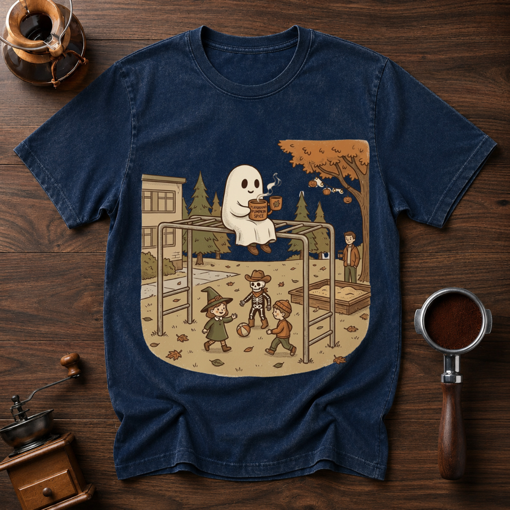 Pumpkin Spice Playground Dyed T-shirt