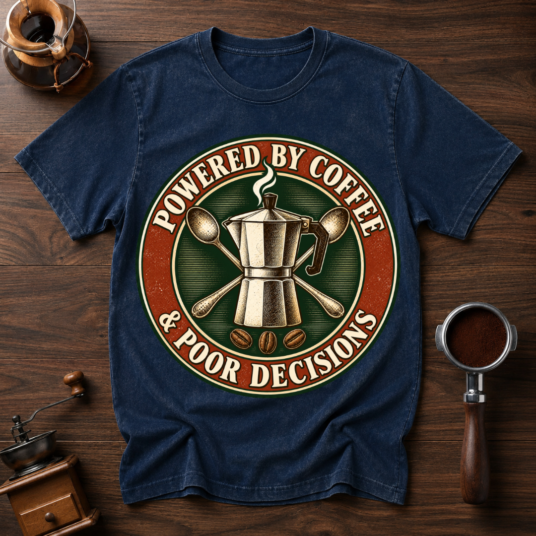 Powered By Coffee & Pour Decisions Dyed T-shirt