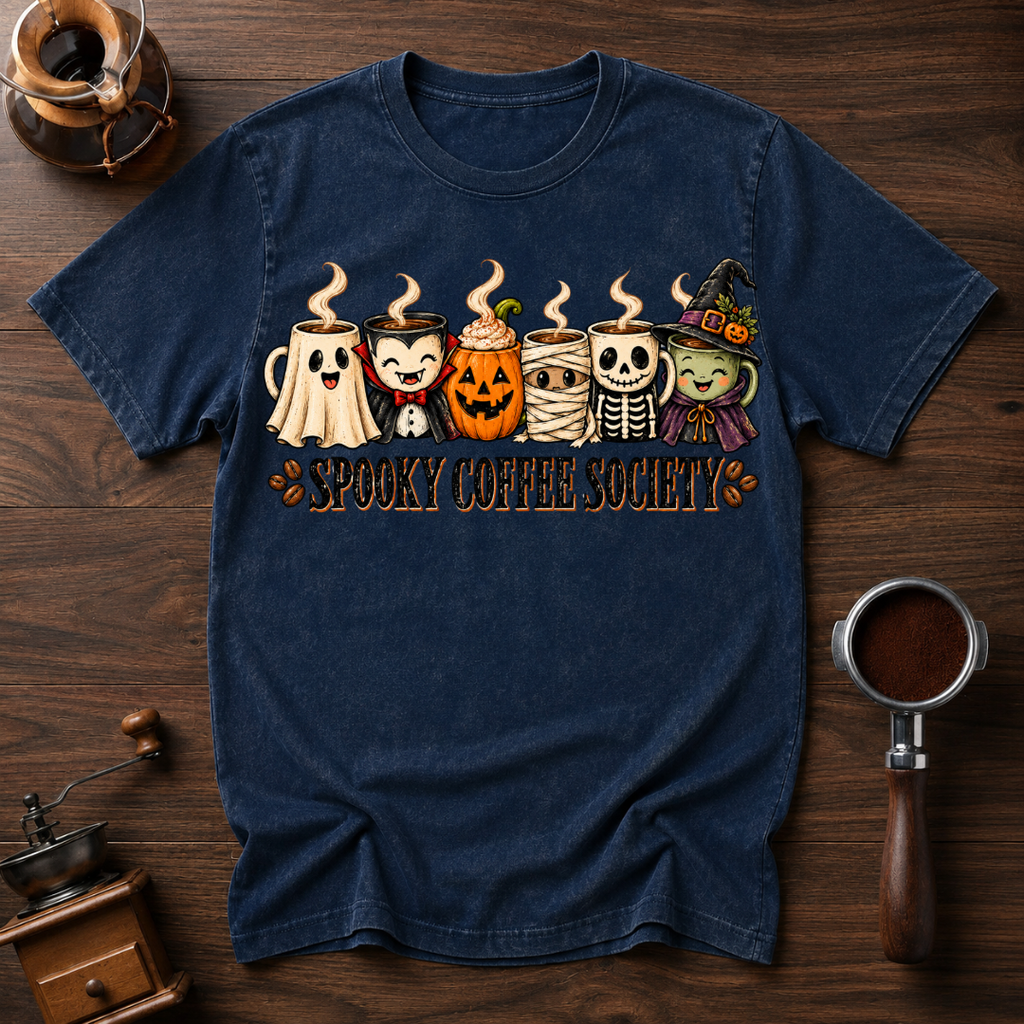 Spooky Coffee Society Dyed T-shirt