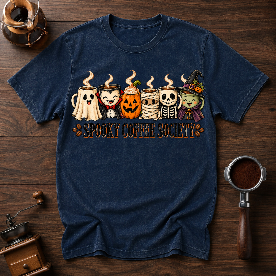 Spooky Coffee Society Dyed T-shirt