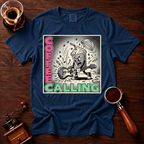 Coffee Calling Shirt, Funny Punk Rock Coffee Tee, Retro Punk Album Parody Shirt, Rock and Roll Coffee Lover Gift, Garment Dyed T-Shirt