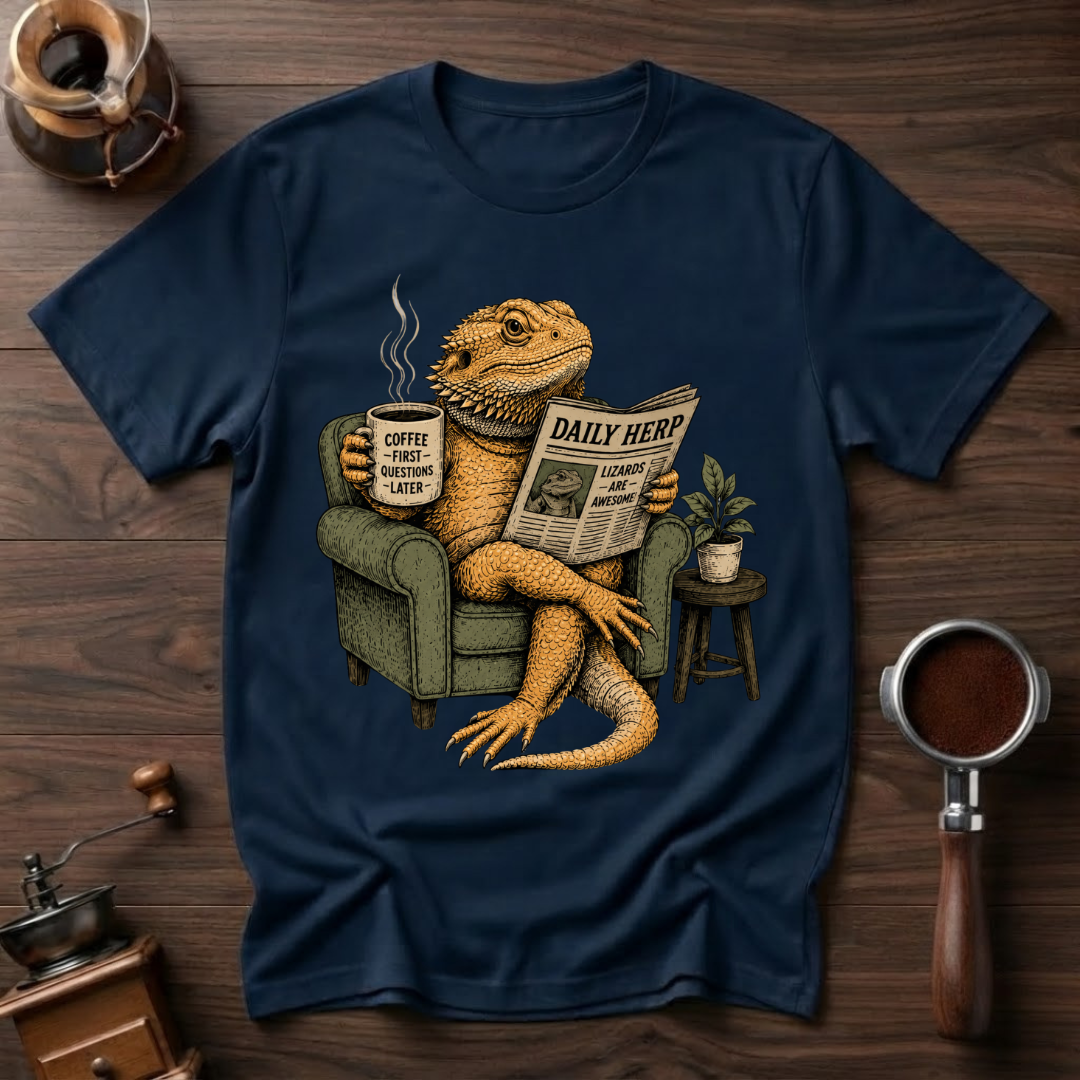 Beardie Morning Routine Dyed T-shirt