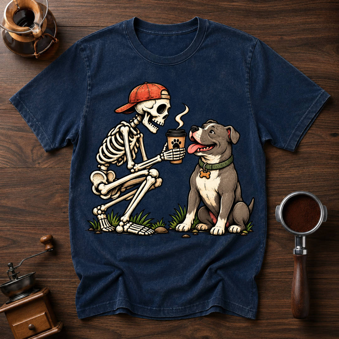 Coffee With My Pittie Dyed T-shirt