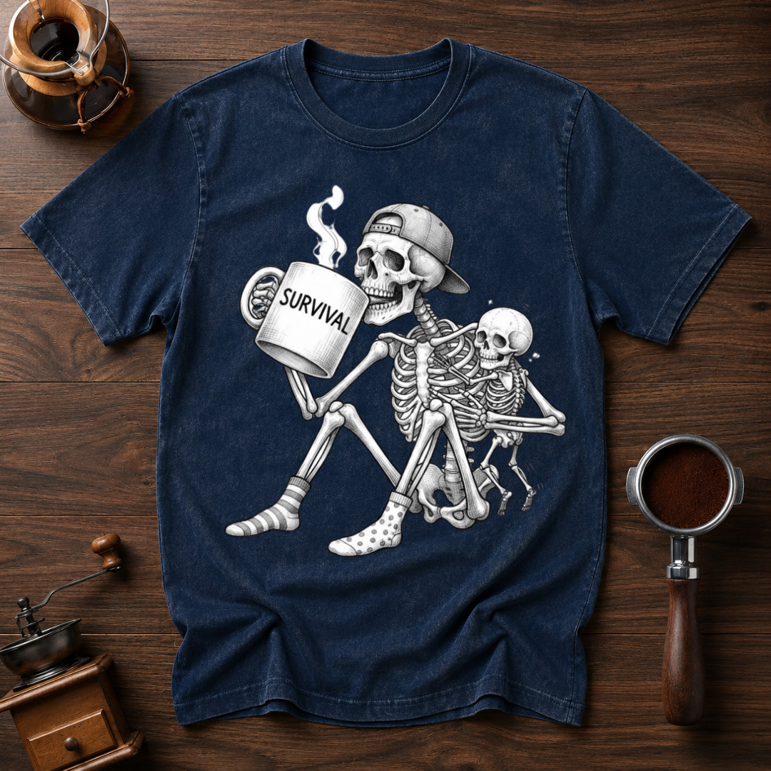 Survival Powered by Coffee Dyed T-shirt