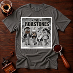 The Roastones Shirt, Funny Coffee Band Tee, Retro Punk Rock Coffee Shirt, 70s Punk Parody, Coffee Lover Gift, Garment Dyed T-Shirt