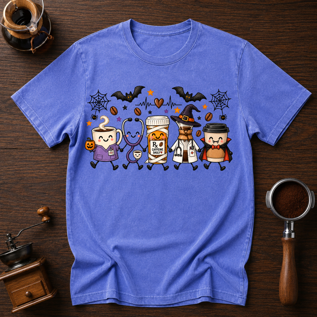 Coffee Is My Prescription Dyed T-shirt