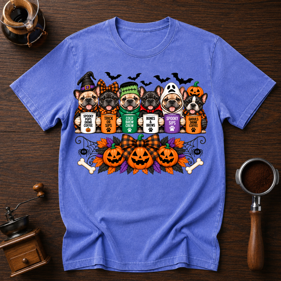 Frenchie Halloween Dyed T-shirt