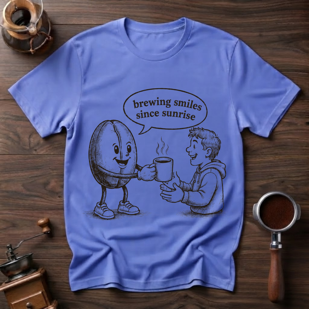 Brewing Smiles Since Sunrise Dyed T-Shirt