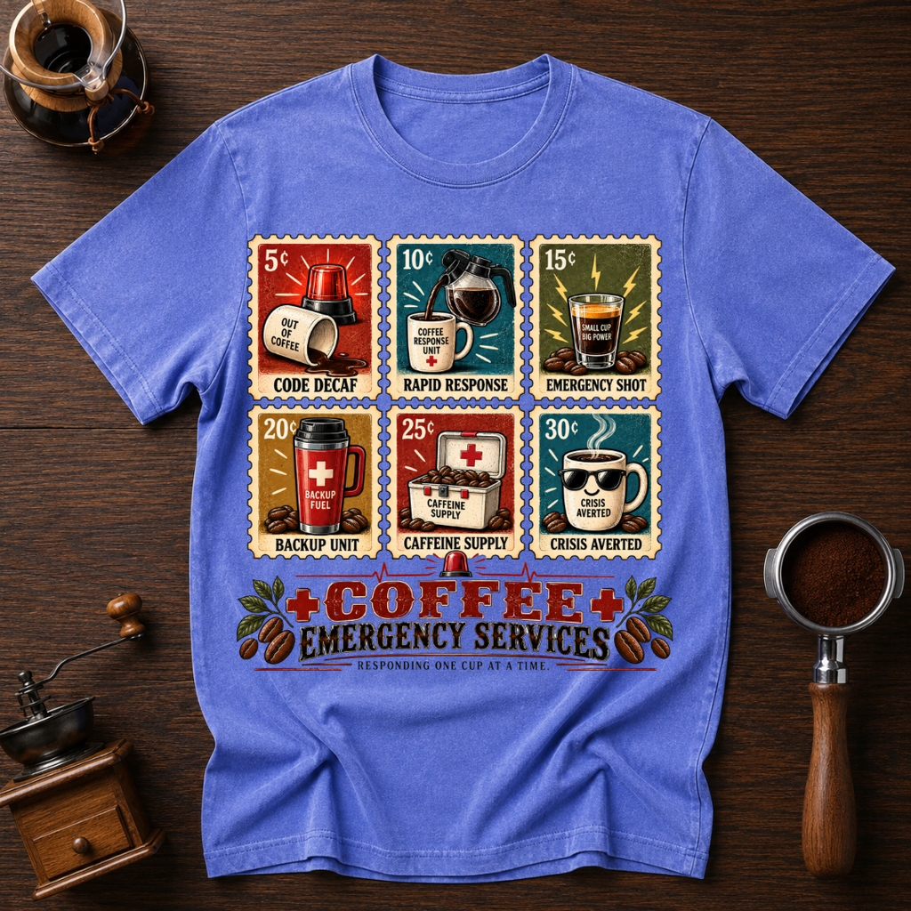 Coffee Emergency Services Dyed T-shirt