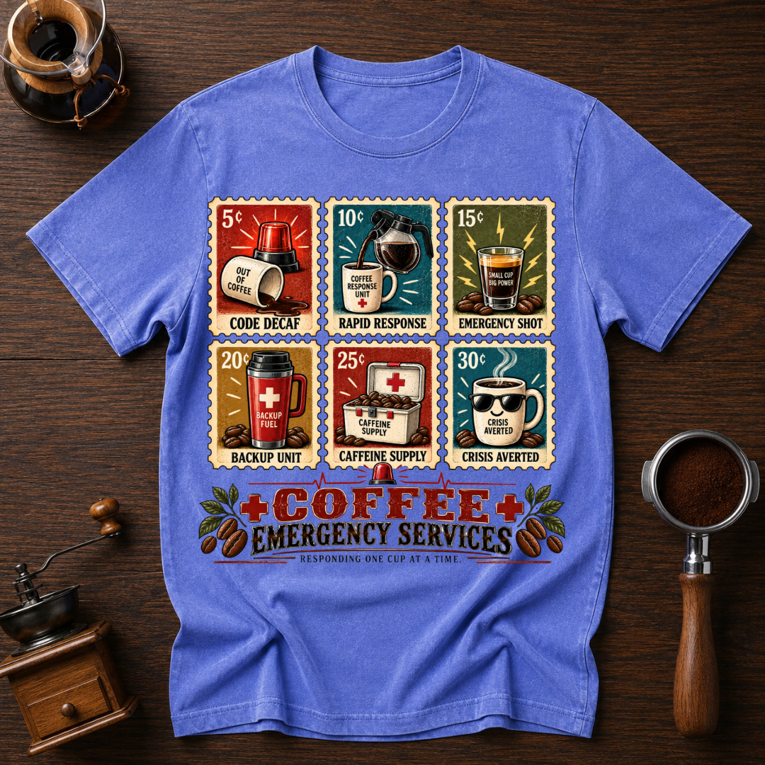 Coffee Emergency Services Dyed T-shirt