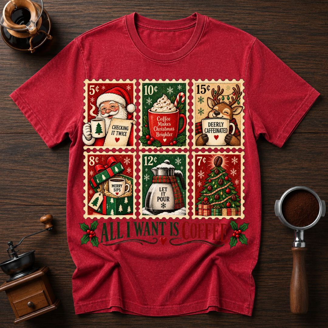 All I Want Is Coffee Dyed T-shirt