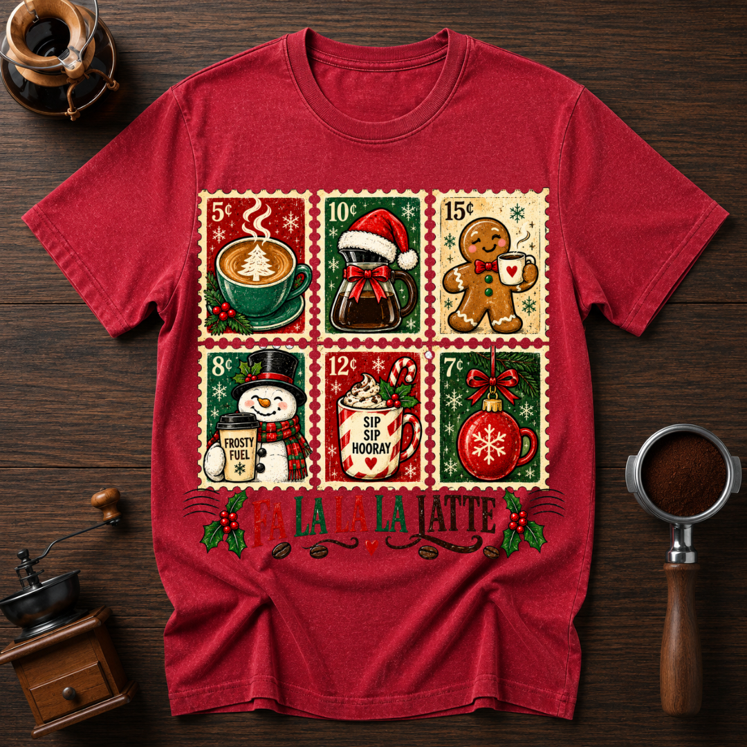 Fa La La La Latte Dyed T-shirt