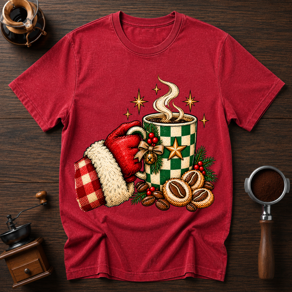 Santa's Coffee Break Dyed T-shirt
