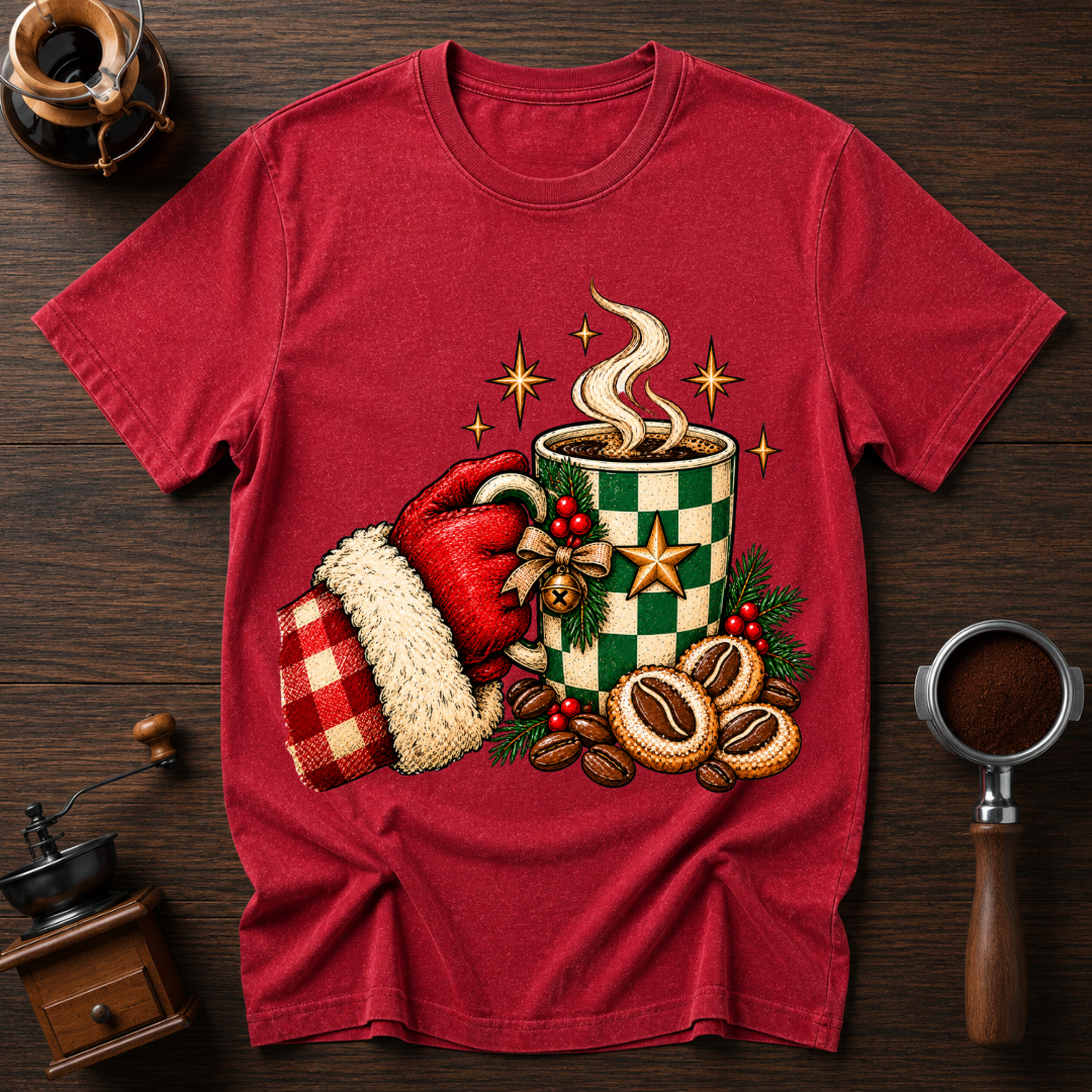 Santa's Coffee Break Dyed T-shirt