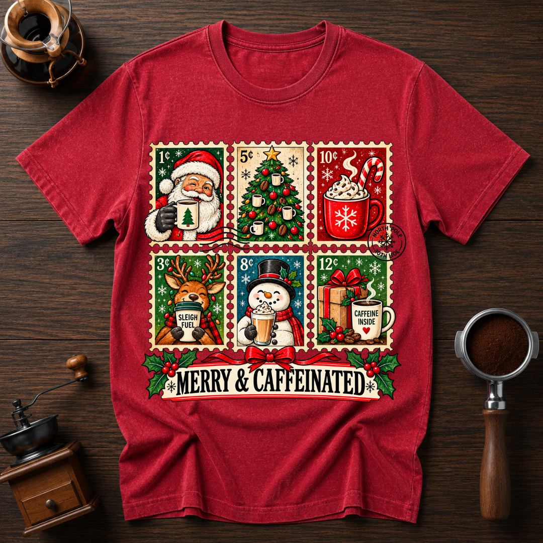 Merry & Caffeinated Dyed T-shirt