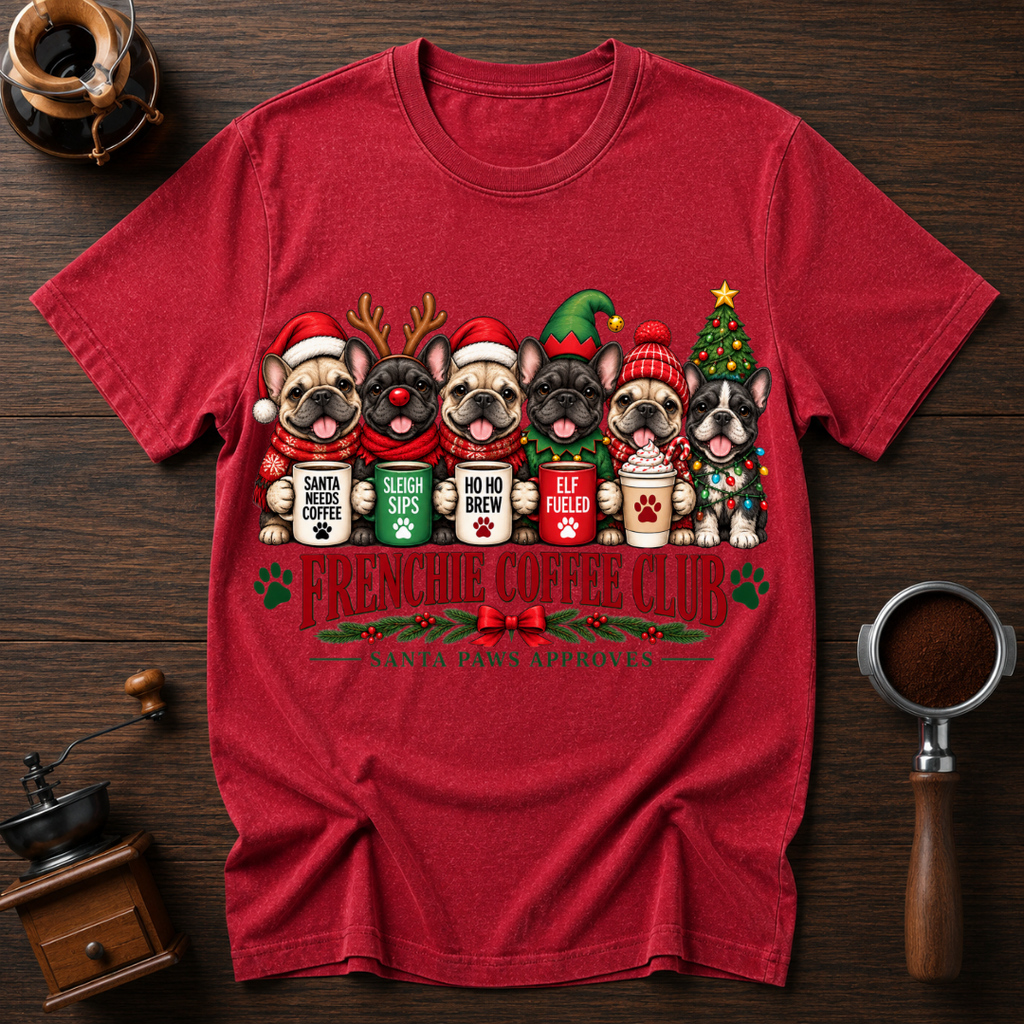 Frenchie Coffee Club Dyed T-shirt