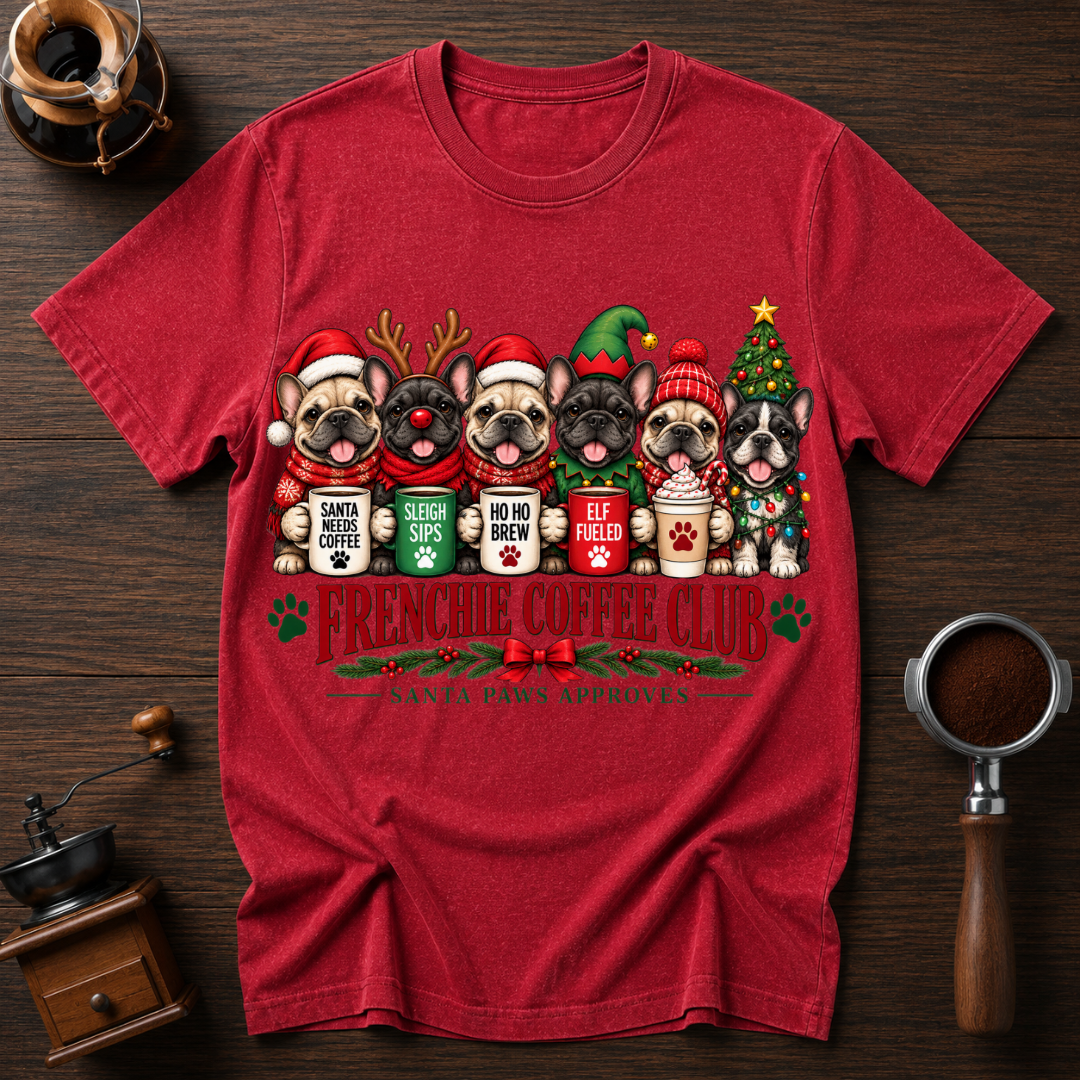 Frenchie Coffee Club Dyed T-shirt
