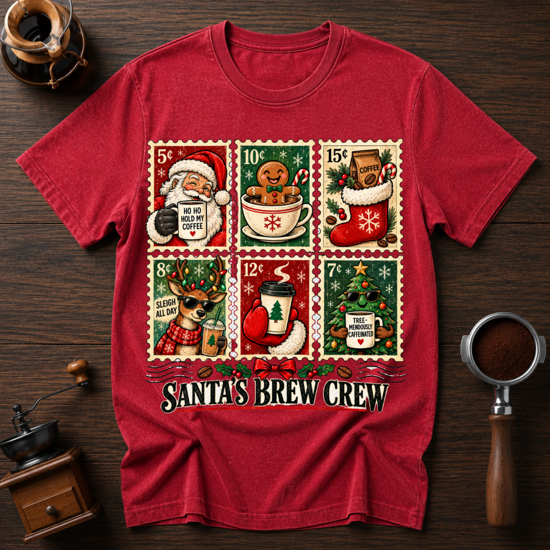 Santa's Brew Crew Dyed T-shirt