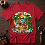 Deck The Palms Pour The Coffee Dyed T-shirt