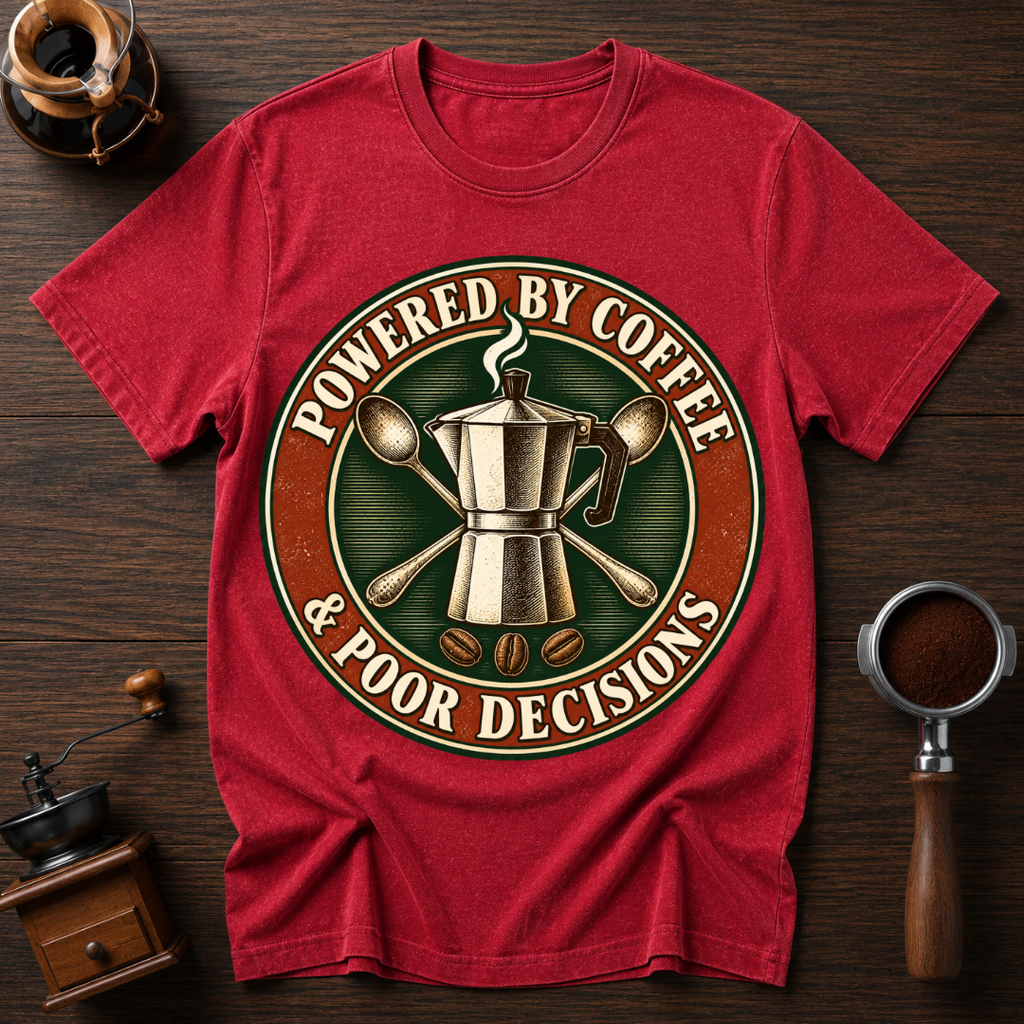 Powered By Coffee & Pour Decisions Dyed T-shirt