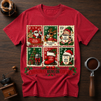Christmas Runs On Coffee stamp Dyed T-shirt