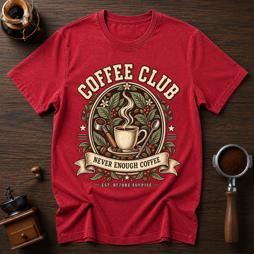 Coffee Club Never Enough Coffee Dyed T-shirt