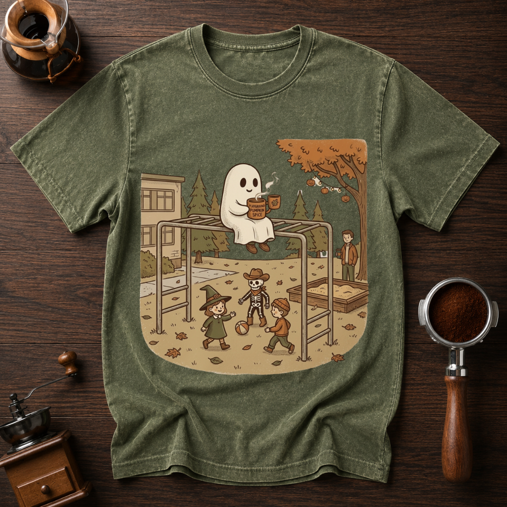 Pumpkin Spice Playground Dyed T-shirt