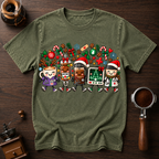 Coffee Care & Christmas Cheer Dyed T-shirt