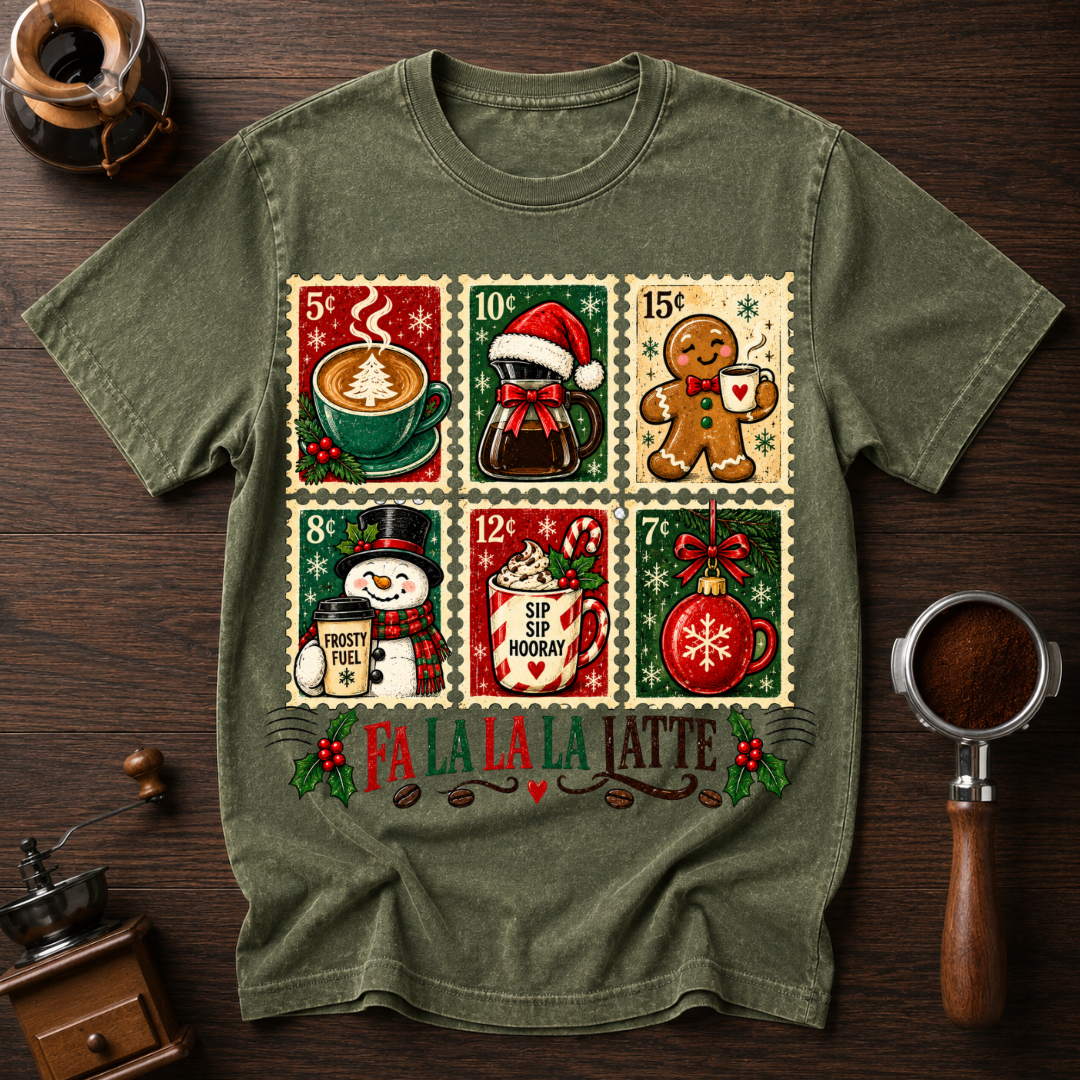 Fa La La La Latte Dyed T-shirt
